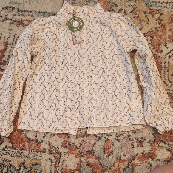 Nwt Back To School The Sunday Collective Sz 8/9 Girls Bkiuse Top Shirt Floral - Picture 1 of 5